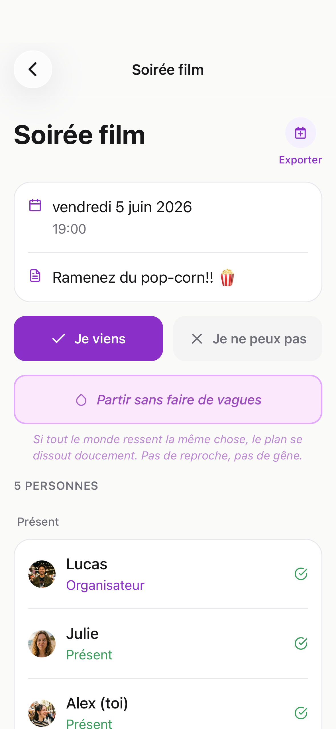 détail d'un événement rippled